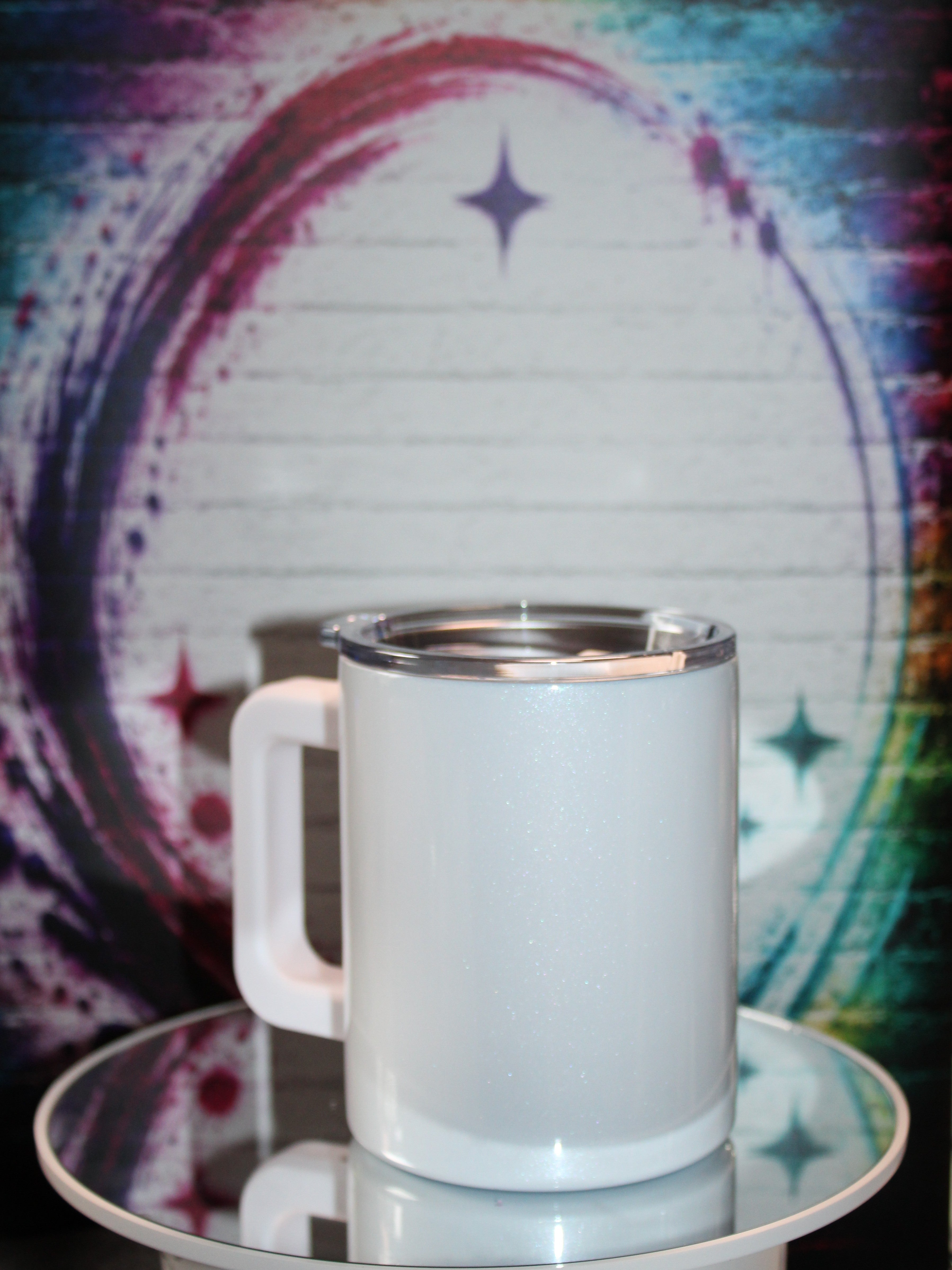Stainless steel mug/ White