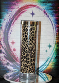 20oz Stainless steel snow globe tumbler / Cheetah