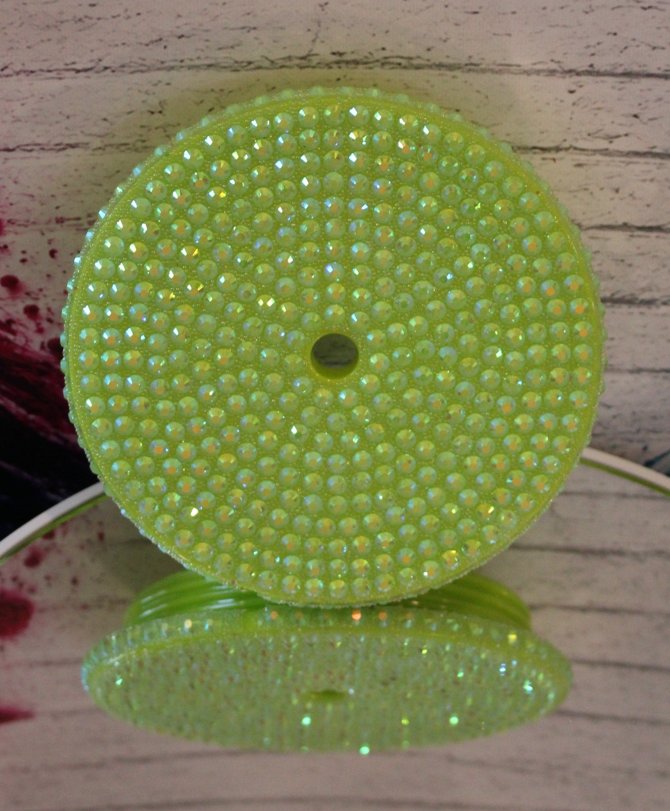 24 oz Acrylic replacement lid - Neon green
