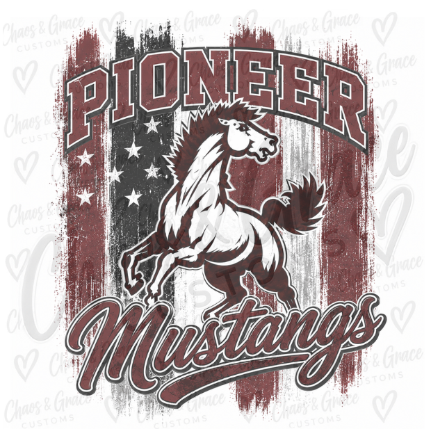 Mascot Distressed Flag