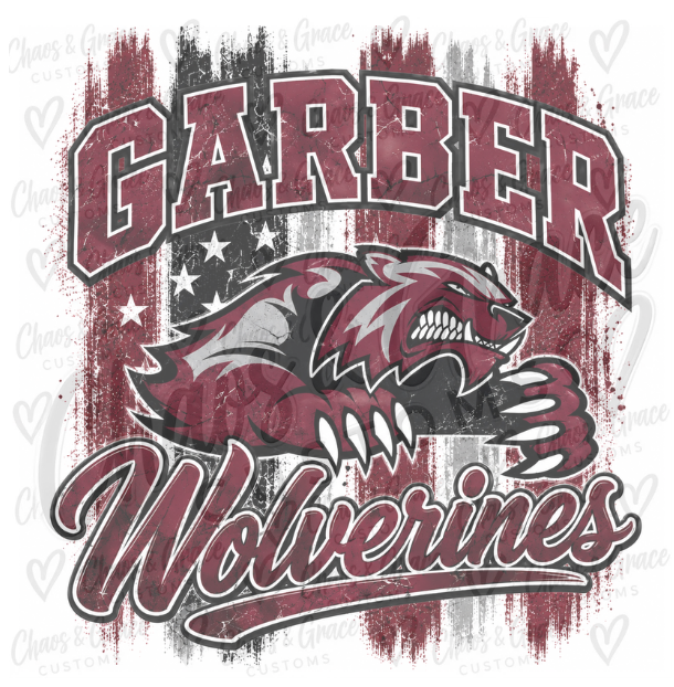 Mascot Distressed Flag