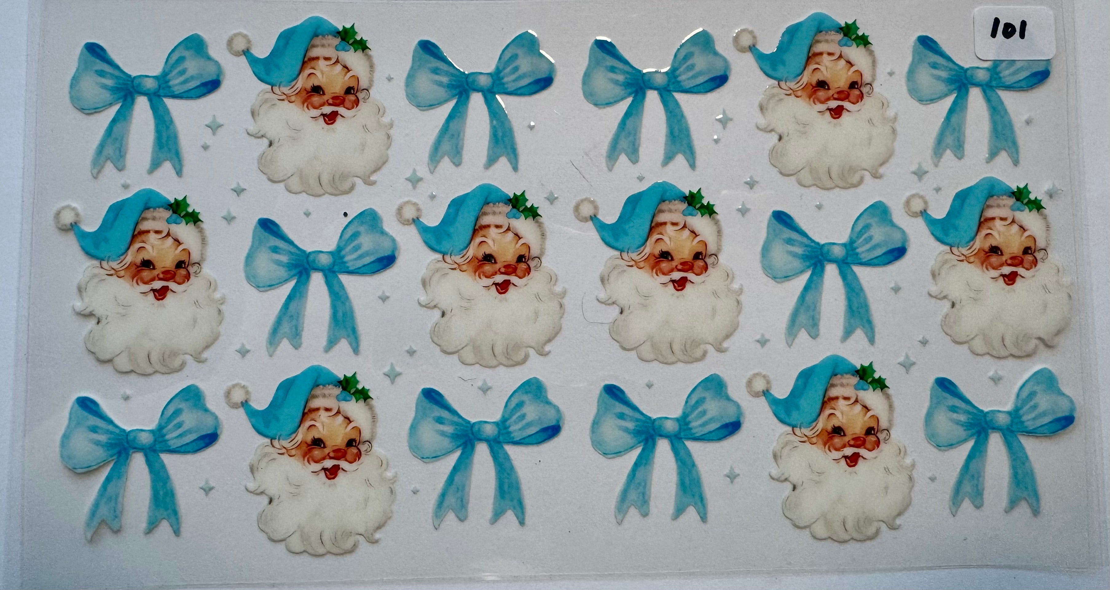 Blue bow Santa (101)