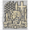 Seiling Wildcats Cross & Flag